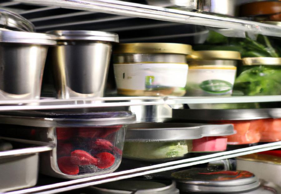 Storing food in metal pans in the refrigerator 