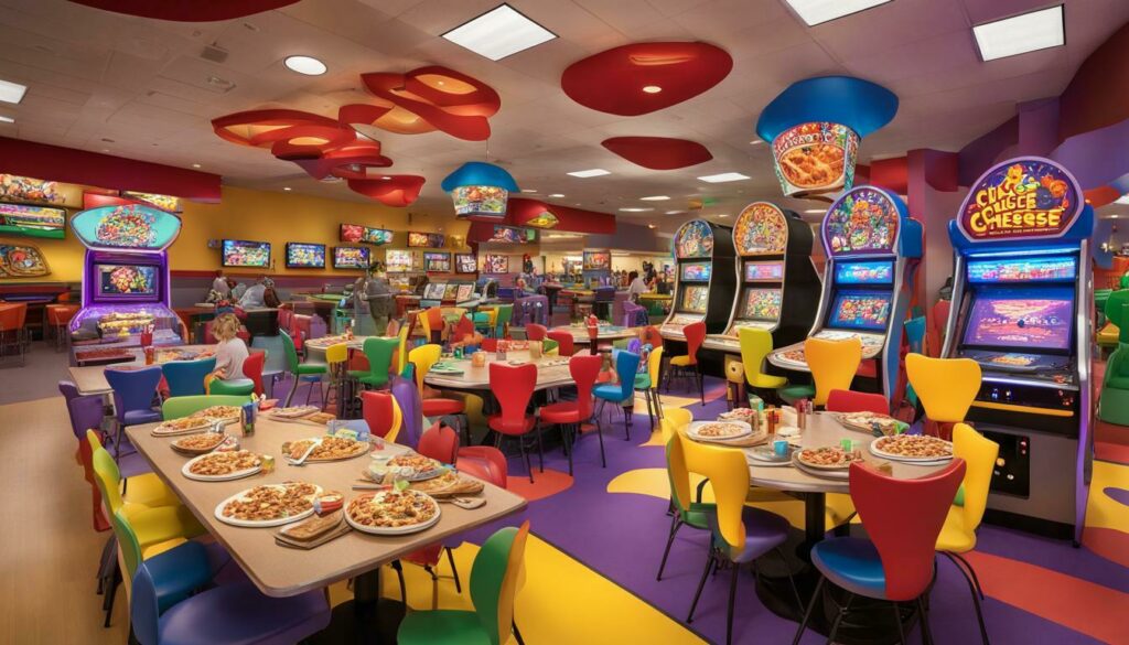 Chuck E. Cheese's arcade and pizza place