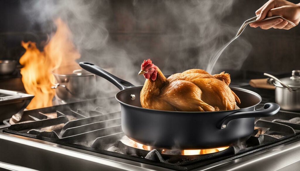 Cooking chicken to kill bacteria