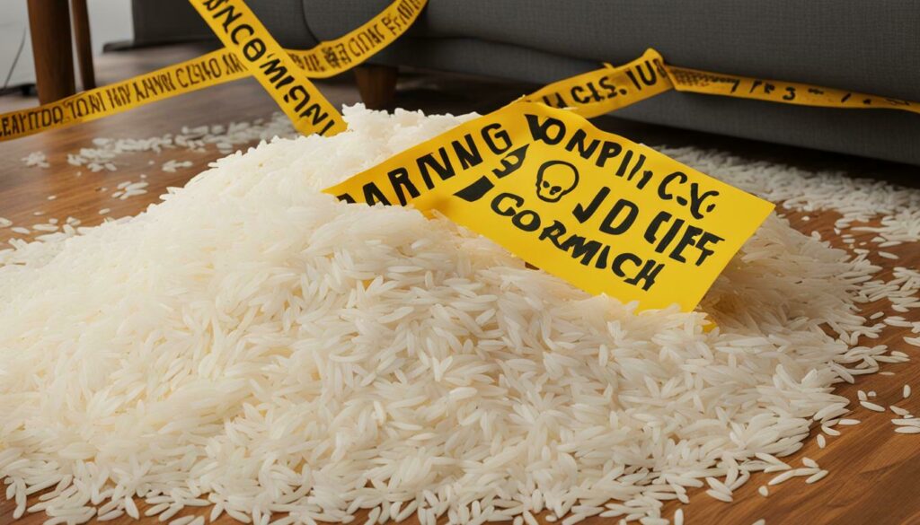 Eating undercooked rice can cause food poisoning.
