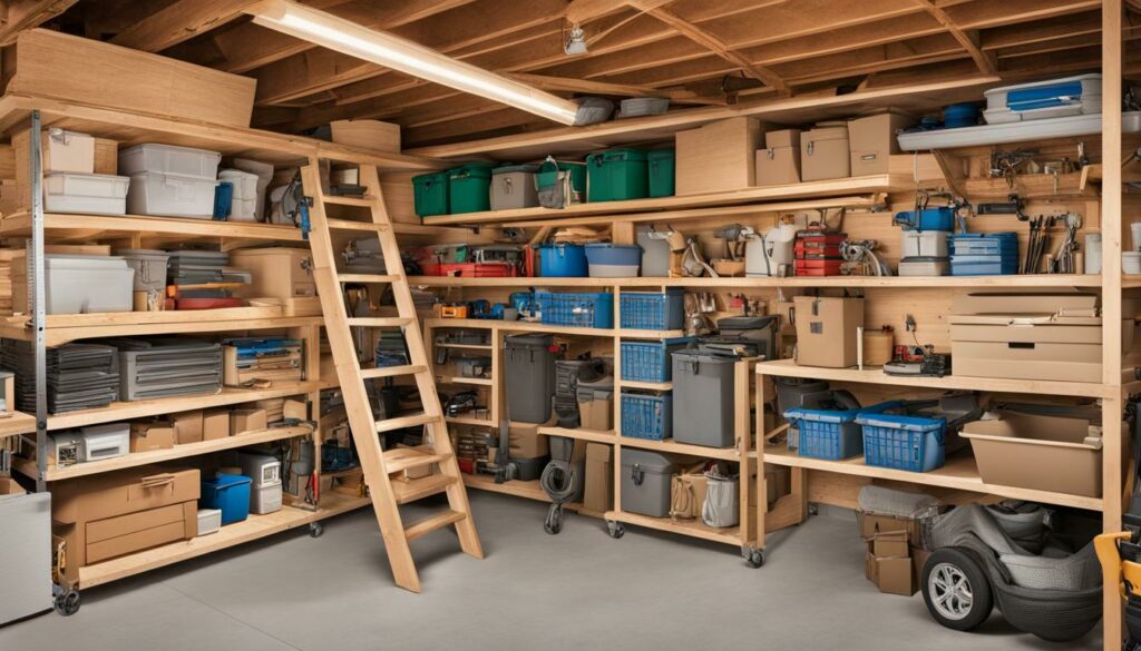 Plywood storage in garage