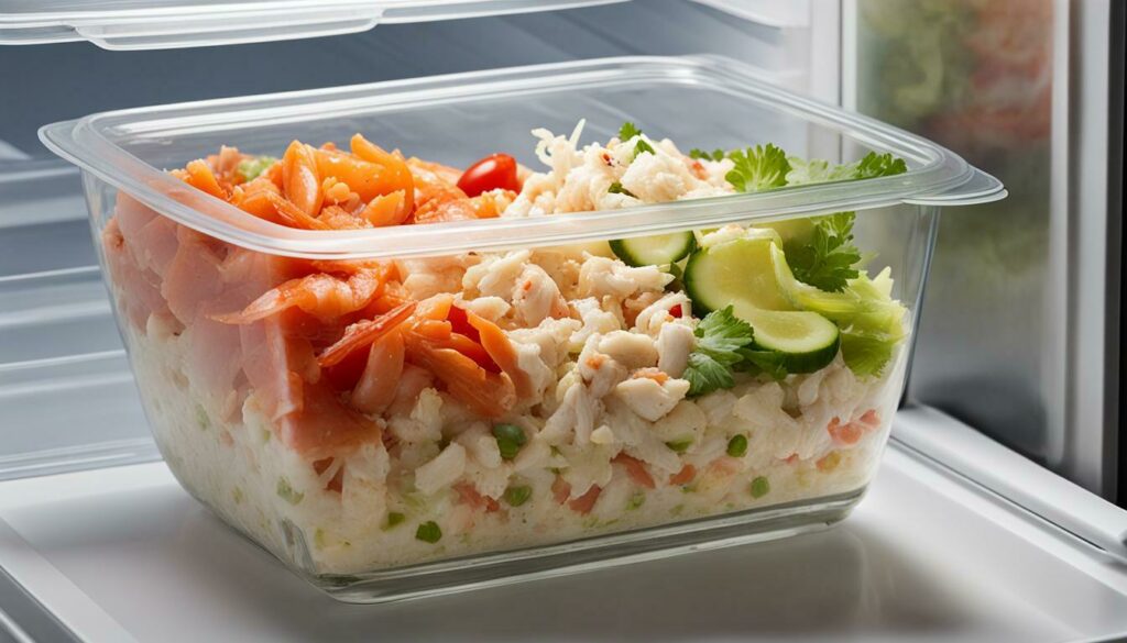 Refrigerating Crab Salad