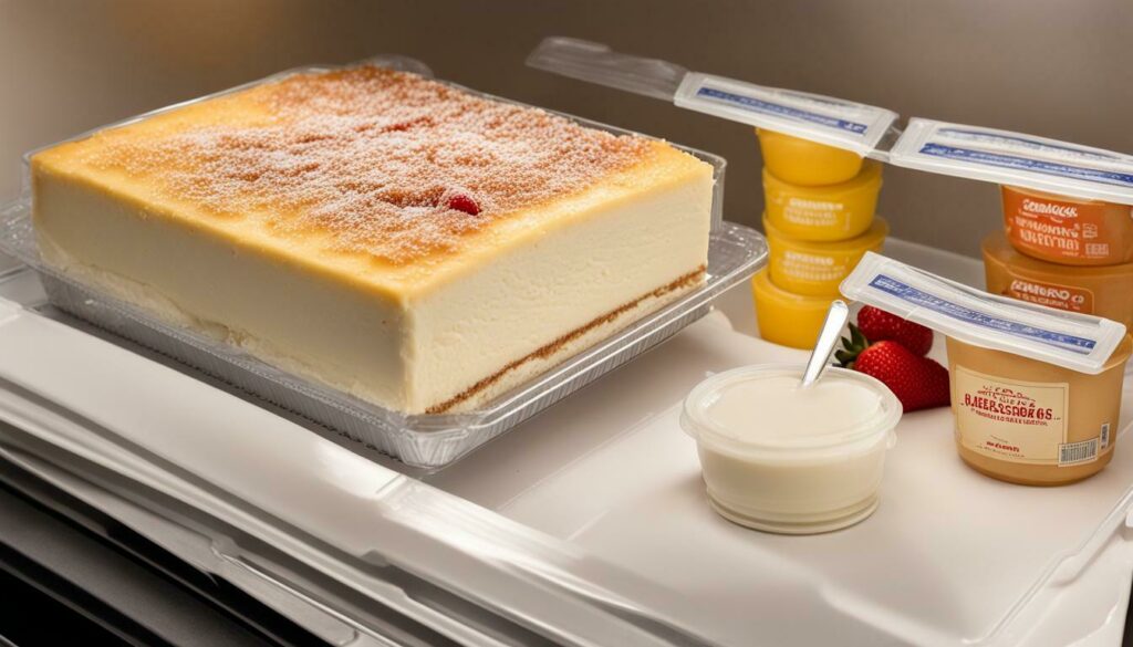 costco cheesecake in the refrigerator