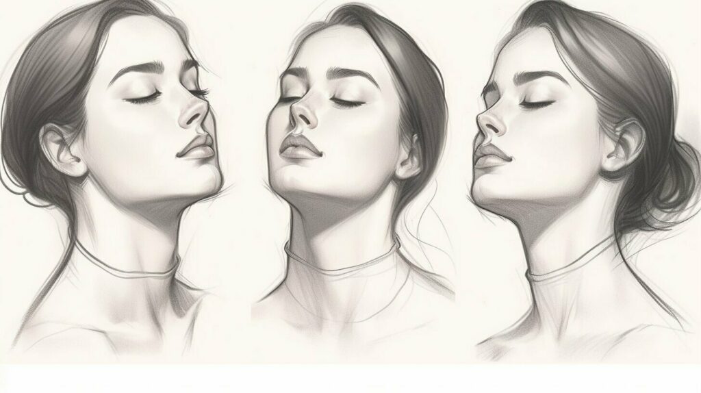 double chin illustration guide