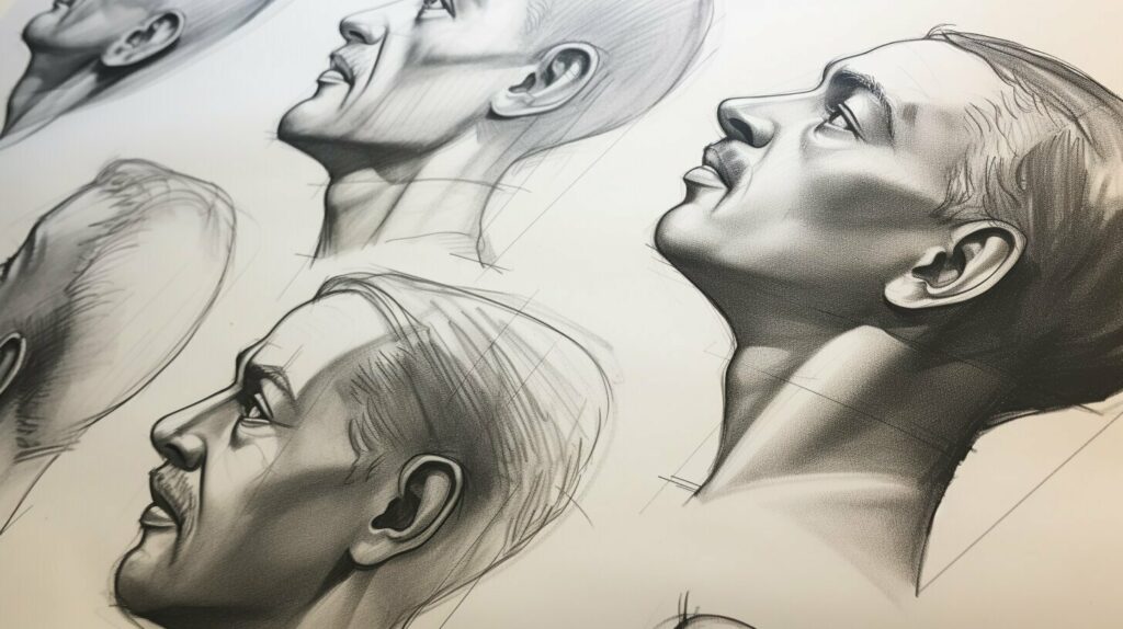 drawing exercises for depicting double chins