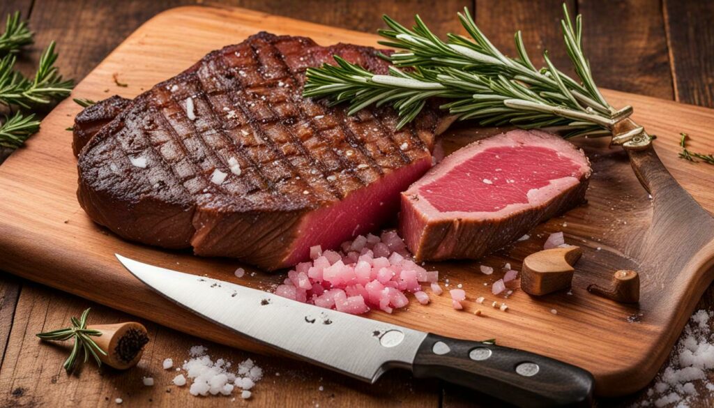 elk steak on a cutting board