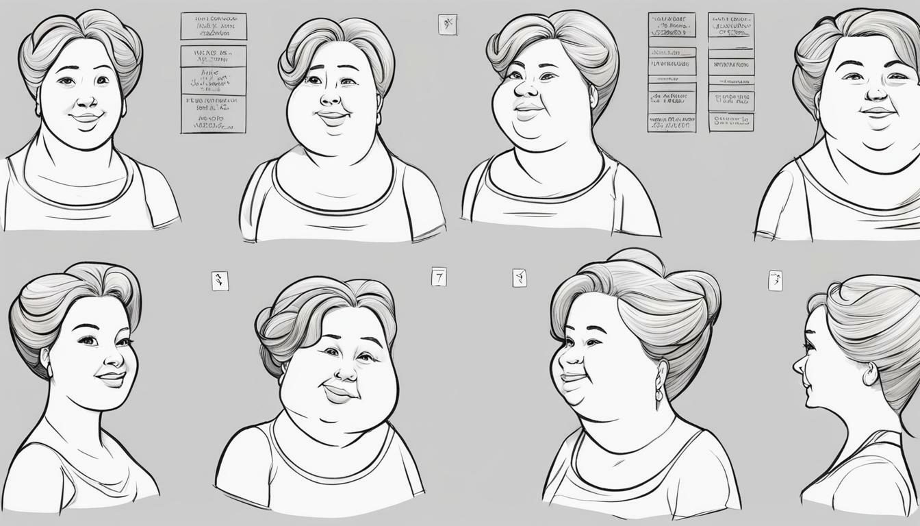 how to draw fat faces and necks better