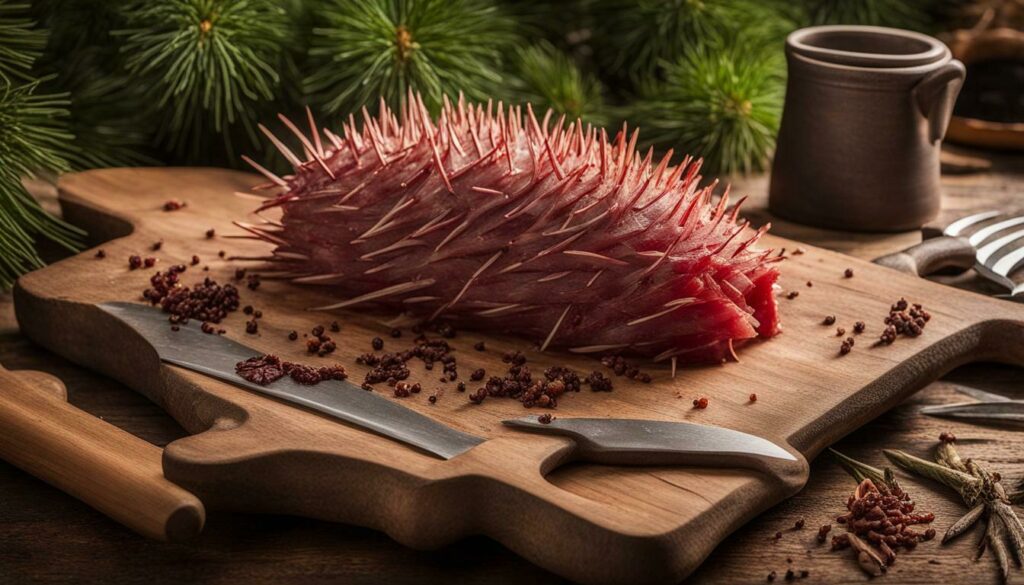 porcupine meat for consumption