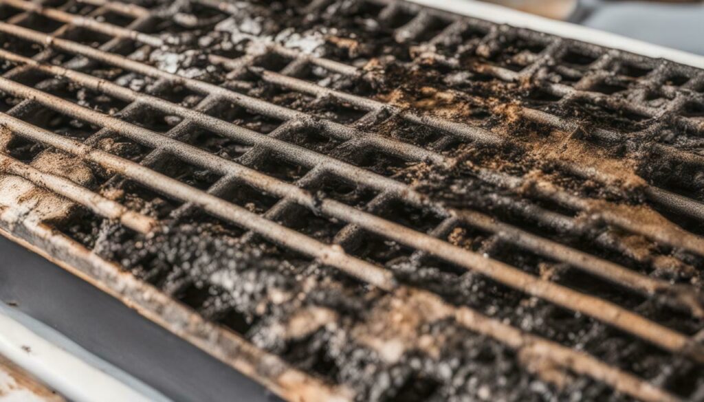 restoring dryer grates from burnt stains
