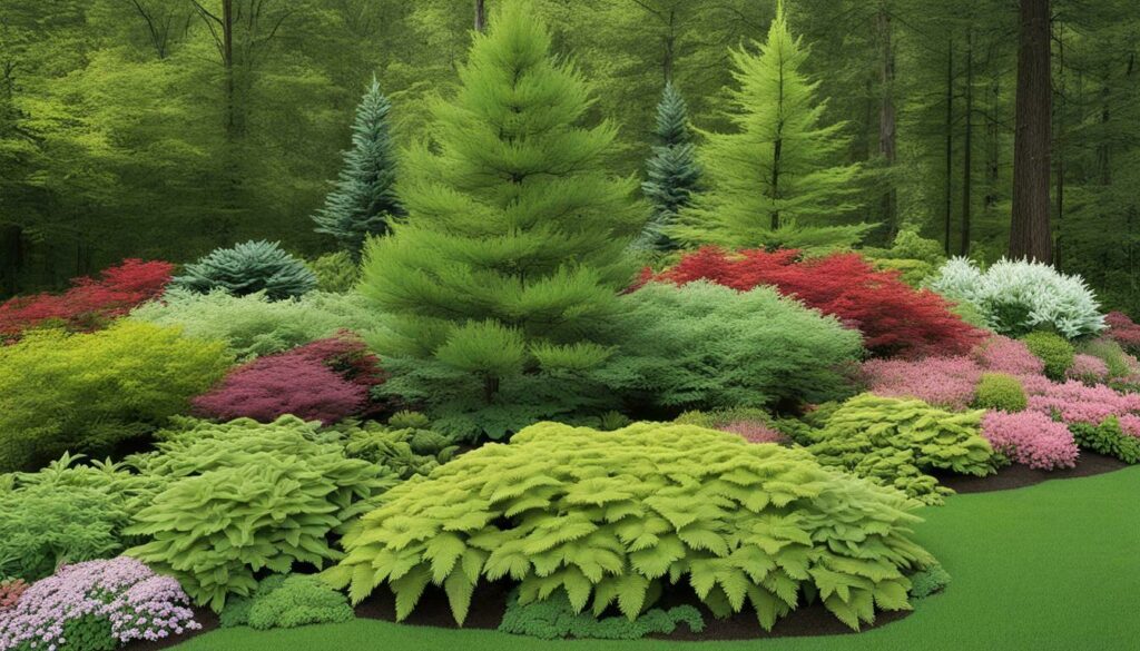 Perennial plants for pine trees
