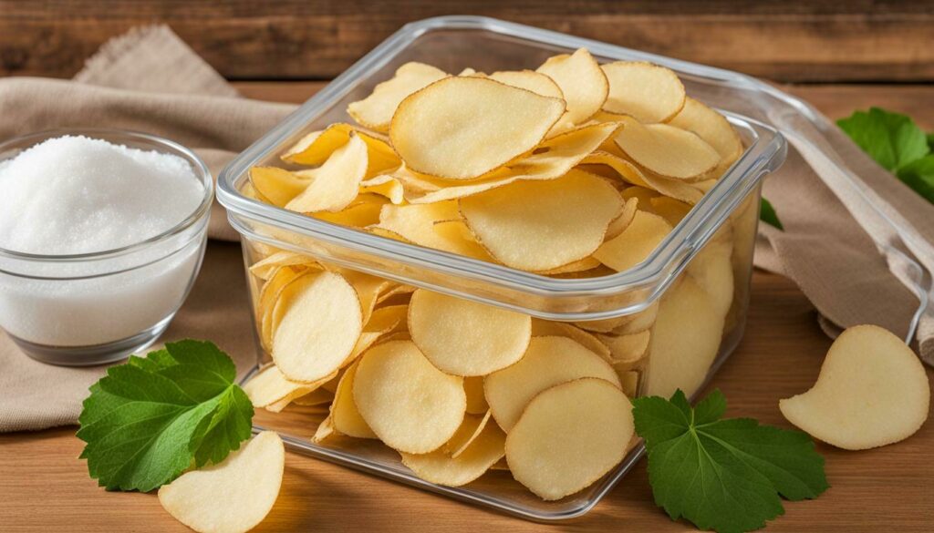 Proper storage for homemade potato chips