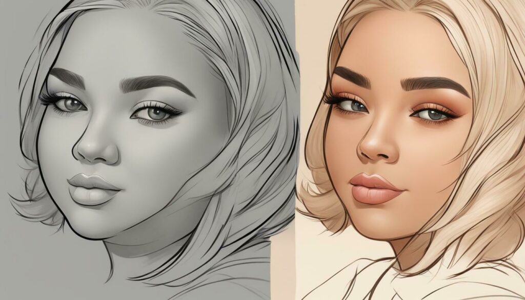 Shading Techniques for Chubby Face Drawings
