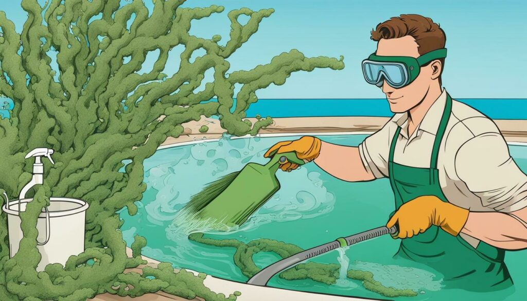 eliminating algae from pool hose