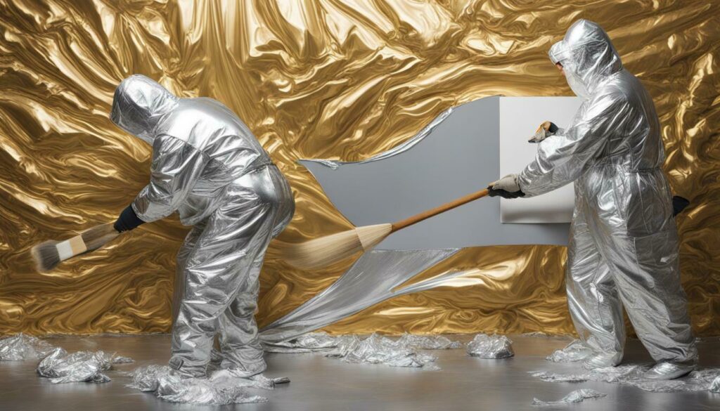 painting techniques for foil faced insulation