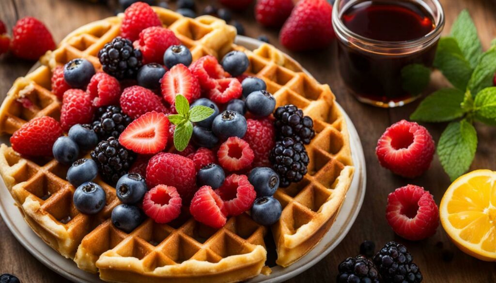 waffle with berries