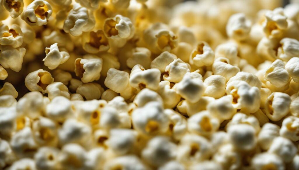 Starch content in popcorn