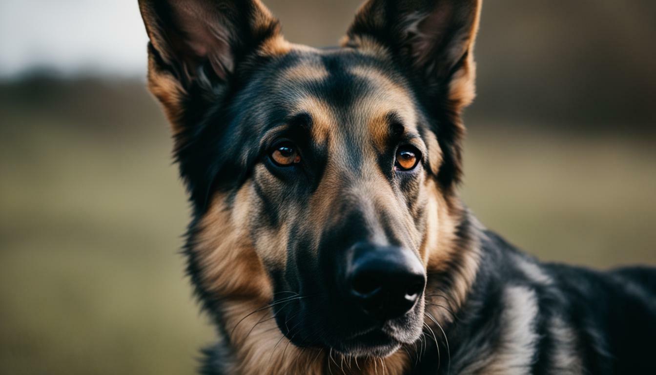 why do german shepherds have black dots on their face