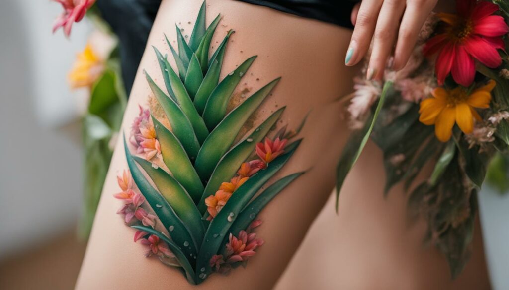 faster healing of thigh tattoos