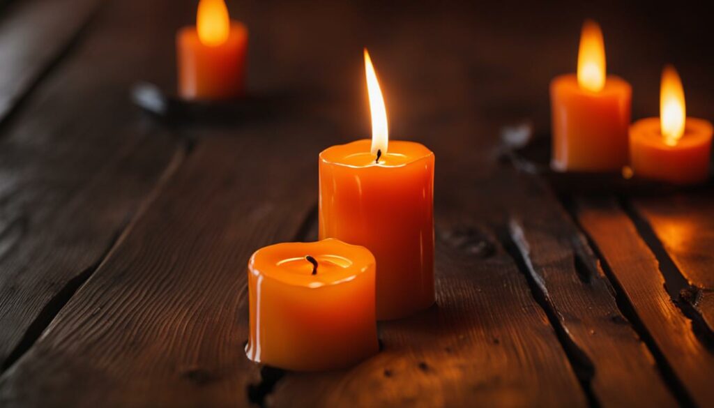 orange candles for healing