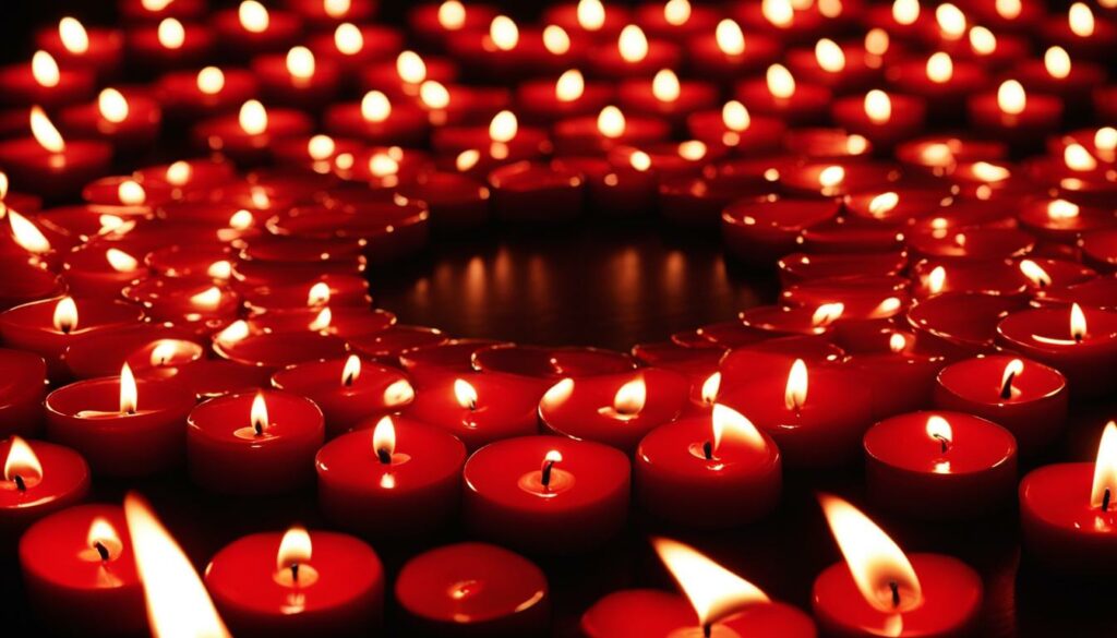 red candles for healing